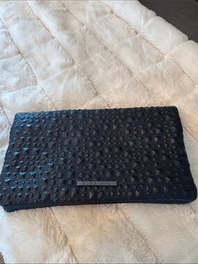 BCBGMaxAzria Black Textured Stud Clutch
